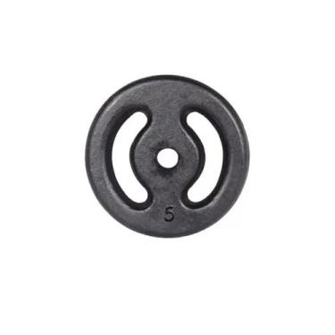 Imagem de Anilha pintada 5kg - preta  - VAALMED