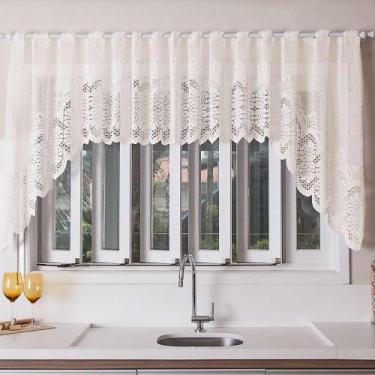 Imagem de Cortina De Renda Para Cozinha Classica Marfim 3,00X1,00 - Interlar, 2,