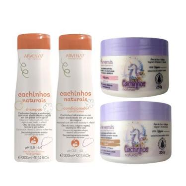 Imagem de Kit Arvensis Cachinhos Shampoo Cond Geleia Suave Masc Crespo