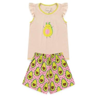 Imagem de Pijama Baby Doll Infantil Verão Conforto Estilo para Dormir - Minhoqué