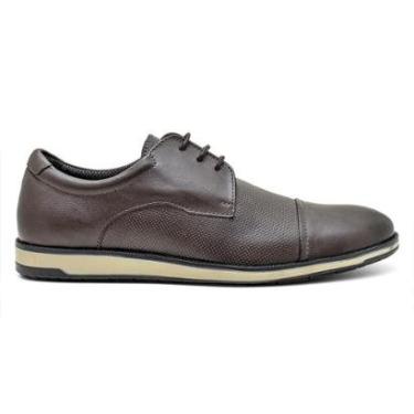 Imagem de Sapato Oxford Mocassim Classico Masculino Elegante Cadarço Couro Legitimo 5332-Masculino