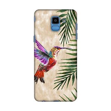 Imagem de AMZER Capa traseira rígida de encaixe com design feito à mão com ajuste fino para Samsung Galaxy J6 (2018) - Fly for Home - Golden HD, capa traseira ultra leve