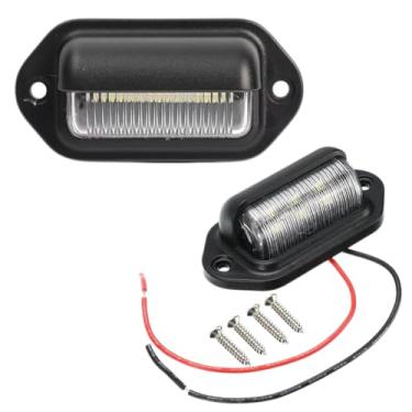 Imagem de Kit 2 Luz Placa 6 Leds Caminhão Reboque Carretinha Carreta Adaptar 12v 24v BiVolt