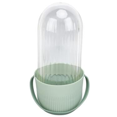 Imagem de Tigela de Limpeza Mais Limpa de Escova de Maquiagem de Design Flexível, Silicone e Tampa Transparente para Pincéis de Maquiagem, Esponjas e Sopros, Ferramentas de Limpeza