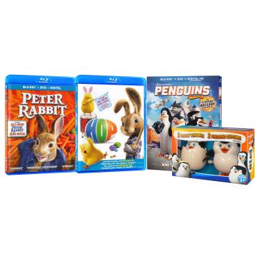 Imagem de Peter Rabbit / Hop / Penguins of Madagascar + 2 Poppin Penguins (Blu-ray) (3-Pack)
