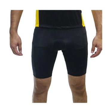 Imagem de Bermuda Com Forro Para Ciclismo Masculino Preto - D&A Collection Modas