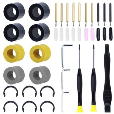 Imagem de Moalaok 30 pacotes de substituição de rolo de borracha com lâminas de corte de ponta profunda para Cricut Maker/Maker 3 e Explore Air 2/1, conjunto de ferramentas de rolo de borracha 2 em 1 para