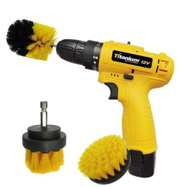 Imagem de Parafusadeira Furadeira 12V 6238 Titanium + Jogo De Escovas