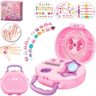 Imagem de Conjunto Manicure Divertido Infantil Decorar Unha Acessórios - Dm Toys