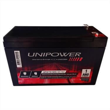 Imagem de Bateria Selada 12V 7ah SEG Unipower  Alarme e Segurança