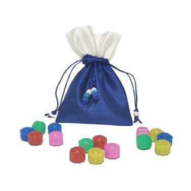 Imagem de Gonggi Konggi Gong Gi Korean Jacks Stone Game 15Pieces with Lucky Bag