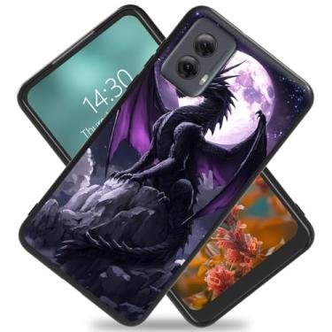 Imagem de SichKards Capa para celular Moto G Stylus 5G 2024, ultrafina, resistente a arranhões e impressões digitais, design elegante para proteção máxima para Moto G Stylus 5G 2024, dragão roxo dragão roxo
