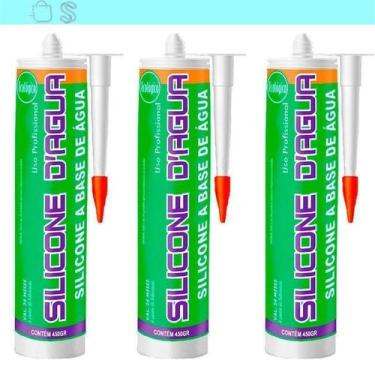 Imagem de Kit 3 Silicone Preto 450G Selante Acrílico Base De Água - Sbrix