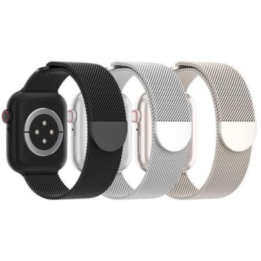 Imagem de Pulseira Apple Watch Steezrd Mesh Metal 38 mm a 45 mm em aço inoxidáve