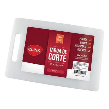 Imagem de Tábua Corte Carnes Branca Açougue Churrasco 35x25cm Pvc - Clink