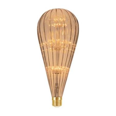 Imagem de Lâmpada LED Fireworks Vintage BT125 Âmbar 2W E27 - Taschibra