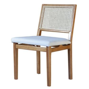 Imagem de kit 2 Cadeiras de Jantar Jade com Ratan Natural - PROVEERKAZA