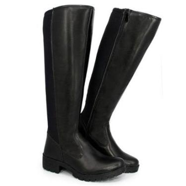 Imagem de Bota Montaria Preta Feminina Estilo Elegância Conforto Leve 11760 Cor:;Tamanho:35;Gênero:Feminino-Feminino