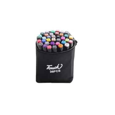 Imagem de Canetas Marcadoras Touch Ponta Dupla com 36 Cores Vibrantes para Arte e Desenho, com Código por Cor, Ideal para Estudantes, Artistas, Adultos e Amantes da Papelaria Fofa