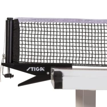 Imagem de STIGA Conjunto de rede e hastes de tênis de mesa regulável de 182,88 cm - Conjunto de rede de ping pong com clipe ativado por mola