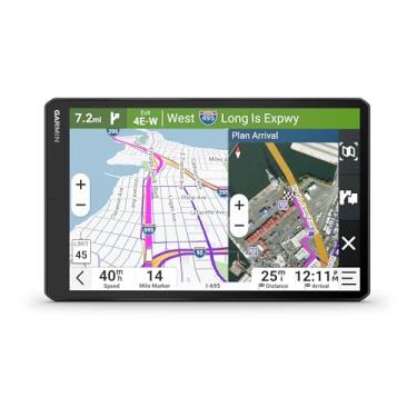 Imagem de Garmin Dēzl Otr1020, Navegador Gps Extragrande De Alta Resolução 10" Para Caminhões, Roteamento Personalizado Imagens Satélite, Velocidade Do Vento, Docas Carga Compartilhadas Pela Comunidade, Tela