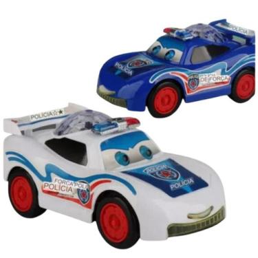 Imagem de Carrinho Polícia Mexe Olhos e Língua com Sons e Luzes a Pilha - toy