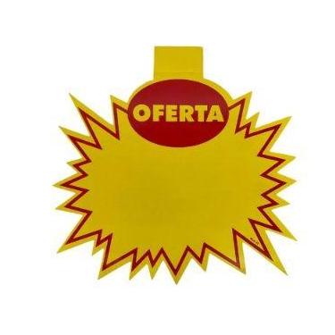 Imagem de 25 unidades Cartaz de Oferta Splash com Aba 21,5x21,5cm Papel Duplex -