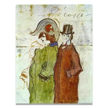 Imagem de Murais de Diego Rivera Viajar Juntos – Arte do Realismo Socialista Mexicano, Muralista do Século 1193, Coleção Clássica do Museu de Nova York para Decoração de Casa 40 x 52 cm