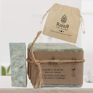 Imagem de (Kit c/3) Sabonete Natural e Vegetal I Argila Verde, Babosa, Capim Limão e Cidreira I Eco Bag com 3 sabonetes. Livre de químicos e de origem animal