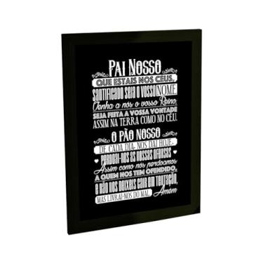 Imagem de Quadro Decorativo Religioso Oração Pai Nosso Decoração Poster Quarto Sala