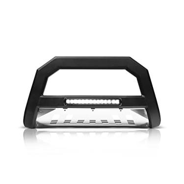 Imagem de Armordillo USA 8716298 AR Series Barra de alumínio com barra de luz LED – Preto fosco com placa de alumínio para Nissan Pathfinder 1999-2004