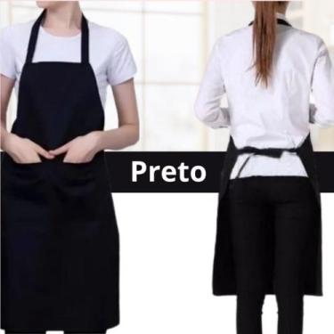 Imagem de Avental de Cozinha com Bolso Frontal e Regulagens de Altura e Cintura 
