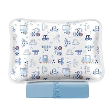 Imagem de Jogo De Lençol Berço 2 Pçs Malha 100% Algodão Menino Carrinhos 1,30x0,70 (Baby Móvel Azul)