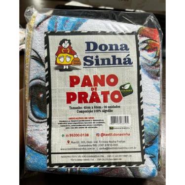 Imagem de Pano de prato dona sinha decorado c/6