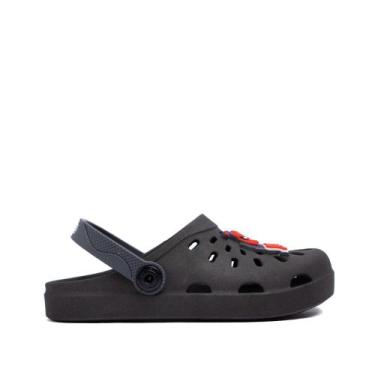 Imagem de Sandália Babuche Infantil Grendene Marvel Walkers Preto/vermelho, Pret