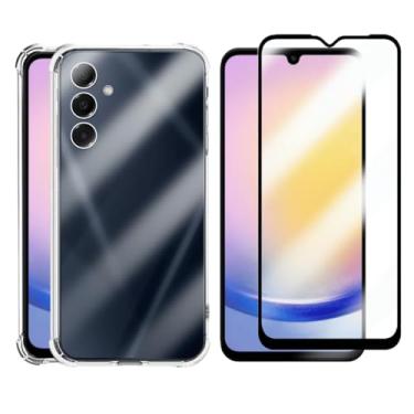Imagem de Kit Capa Anti Impacto e Película De Vidro 3D 9D Para Samsung Galaxy A25