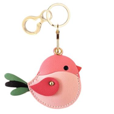 Imagem de Capa de couro compatível com AirTag, linda capa protetora com chaveiro, rastreador GPS antiarranhões para chaves, bolsa, animais de estimação (terceiro D)