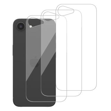 Imagem de iCsapr Pacote com 3 protetores de tela traseira de vidro compatíveis com iPhone 16E / iPhone SE 4 2025 6,1 polegadas [dureza 9H] - Vidro temperado traseiro HD, resistente a arranhões, fácil instalação