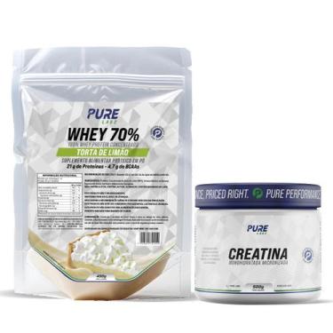Imagem de Kit Whey Protein 70% Concentrado 450g + Creatina 500g Pure - Pure Athl