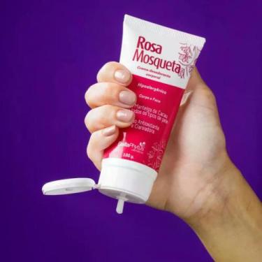 Imagem de Creme Hidratante Rosa Mosqueta + Cacau 100mL  Pele Nutrida e Suave - B