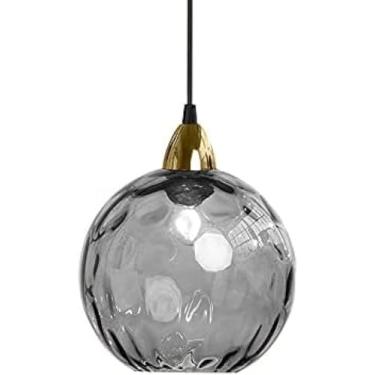 Imagem de Abajur De Vidro Manchado De Estilo Nórdico Iluminação Pendente, Diâmetro Criativo 20cm/7.8in, Lustre De Decoração Simples, Mini Lâmpada Pendurada De Vidro Soprado à Mão, C