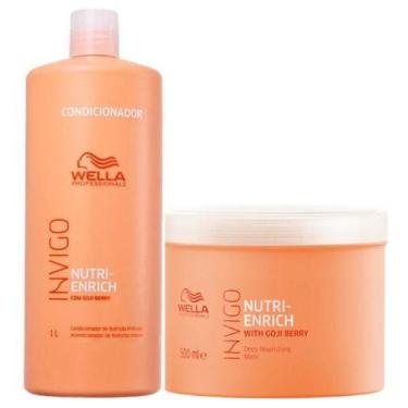 Imagem de Enrich Nutri Condicionador 1l Mascára 500ml Lavatório Salão Secos e Re