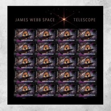 Imagem de United States Postal Service Telescópio Espacial James Webb (Folha Com 20) Selos Postais De Primeira Classe, 2022, Scott 5720