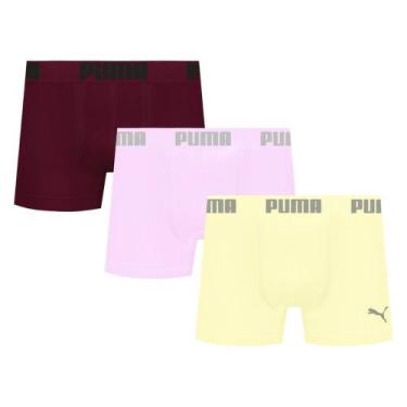 Imagem de Kit 3 Cuecas Puma Boxer Sem Costura Masculina, EG