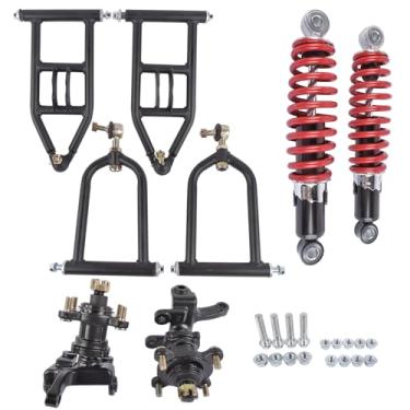 Imagem de Koomaha Kit de substituição de braço oscilante superior e inferior de suspensão dianteira de 340 mm para quadriciclo ATV/Go Kart DIY Kart peça ATV