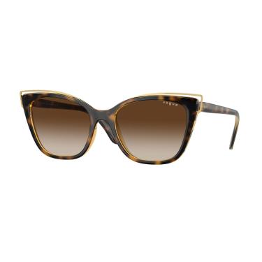 Imagem de Óculos de Sol Vogue Eyewear 0VO5419SL W65613 Tam 56 / Marrom Havana Claro - Lentes Marrom