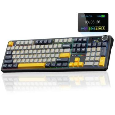 Imagem de Teclado mecânico sem fio AULA F108 PRO com bateria de 8000mAh