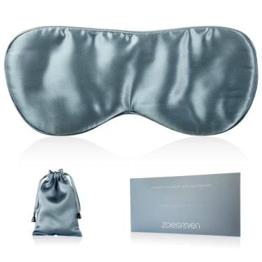 Imagem de Máscara de dormir de seda ZOESMIEN 100% seda de amora para bloqueio de