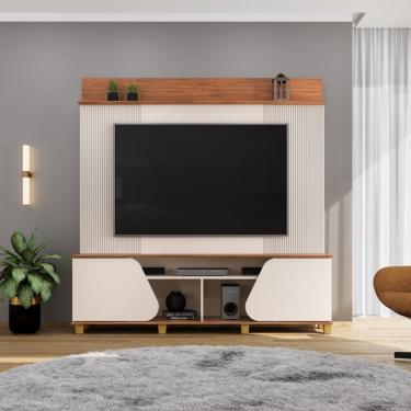 Imagem de Painel Com Rack Para Tv Home Dj Henry Bali-cedro