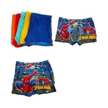 Imagem de Cuecas Boxer Infantil Homem-Aranha Multipack Estampa De Super-Herói Em